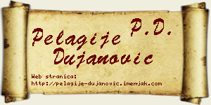 Pelagije Dujanović vizit kartica